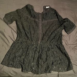 Goth lace peplum top